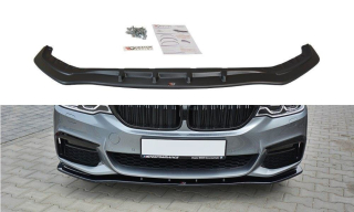Maxton Design spoiler pod přední nárazník ver.1 pro BMW Řada 5 G30-G31, černý lesklý plast ABS